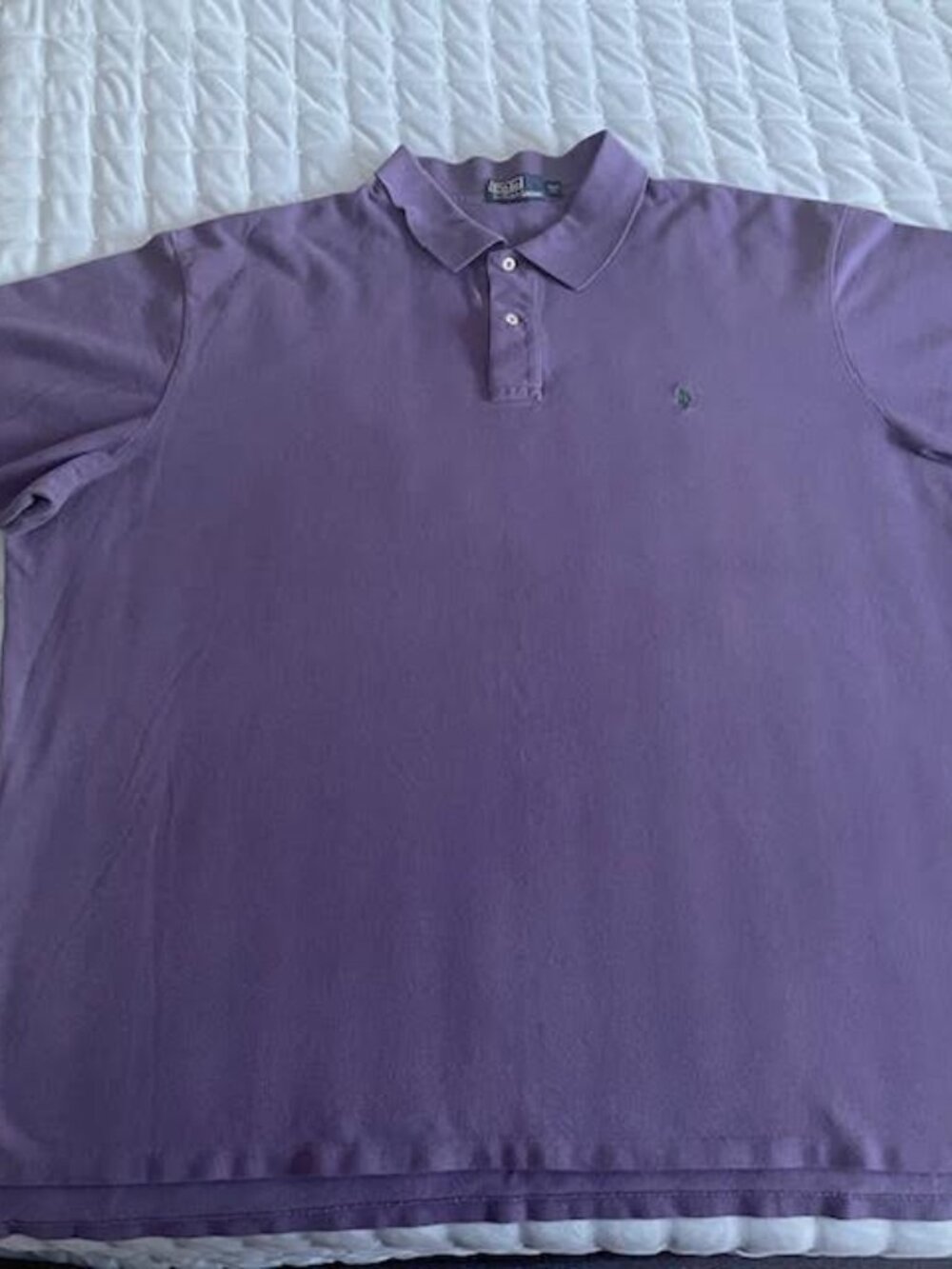 Polo Ralph Lauren Men’s 4XLT Polo Shirt Purple Green Logo Big & Tal